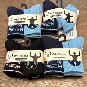 Kids' Crew Socks - Black and Blue